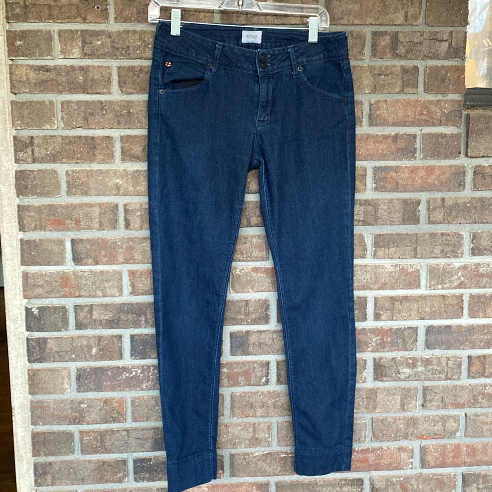 Hudson Collin Flap Skinny Jeans Vera Blue Low Rise Stretch Size 29